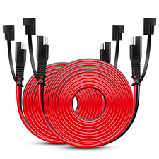 2PCS 12FT SAE to SAE Extension Cable 16AWG 2 Pin Wire Cord Harness