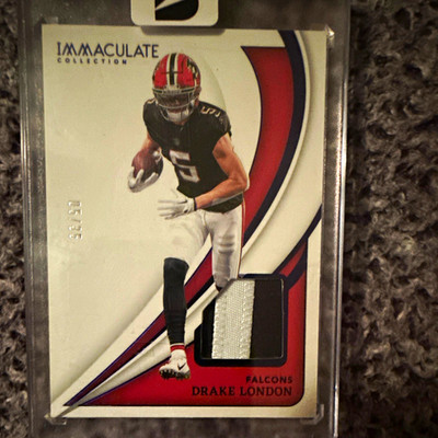 Panini 2024 Immaculate Collection Drake London #72 Memorabilia /35