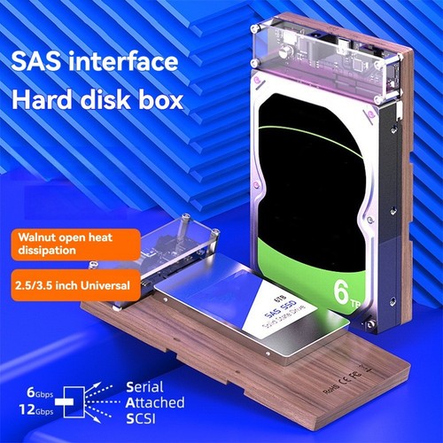 2.5/3.5Inch SAS External Hard Drive Enclosure for SAS SATA HDD SSD Disk1165 - Afbeelding 4 van 9