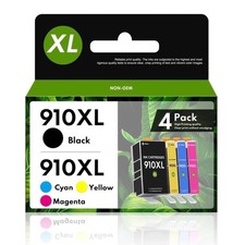 NIB 910XL 4-Pack Compatible Ink BK C M Y HP OfficeJet Pro AI-H0910XR-4CL