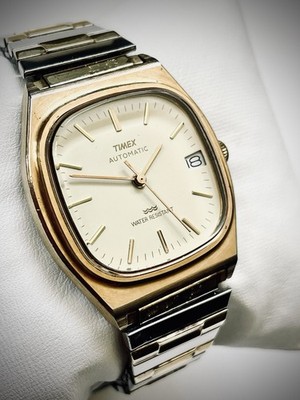 Vintage Timex Automatic 1983 E-Line 34mm Its Original Before Reissue -Running!