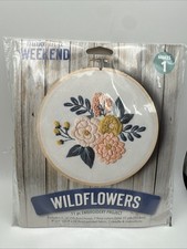 Leisure Arts Embroidery Kit   Wildflowers  