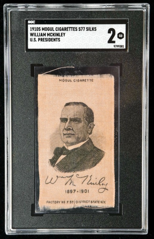 1910s Mogul Cigarettes Silks William McKinley S77 US Presidents SGC 2 GD