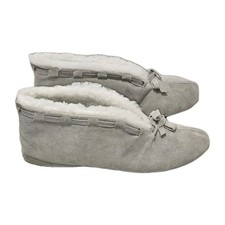 Sioux Mox NIB Vtg Genuine Suede Slippers Womens 7 Cozy Western Cottage Moccasins
