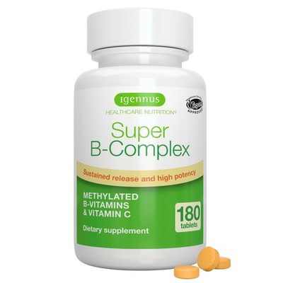 Igennus Super BComplex Methylated B Vitamins  Sustained Release, Clean Label ...
