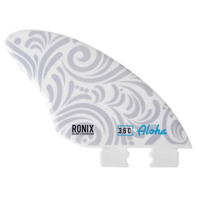 Ronix 3.6 in. Fiberglass Button - Aloha - Center Surf Fin [White]