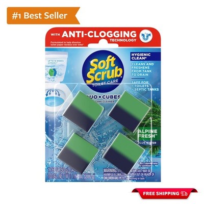 4 Count Alpine Fresh Toilet Duo-Cubes - Continuous Cleaning & Limescale Defense
