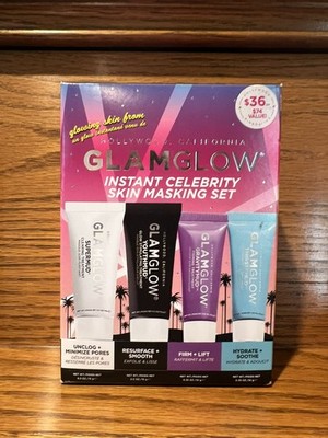 Glam Glow Instant Celebrity Skin Masking Set 4 masks x 0.5oz/15g each - NWB