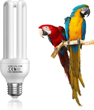 23W UVB Bulb for Bird, UVB 4 Compact Fluorescent Light Bulb E26 Birdcage Compact