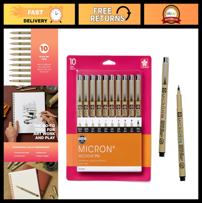 #ad #ad SAKURA Pigma Micron Black Ink Multi tip Set 10 Pack $43.99