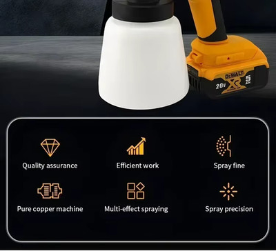DEWALT Elektrische Lackierspritzpistole 800ML Akku Farbsprühgerät Elektrischer Lack.