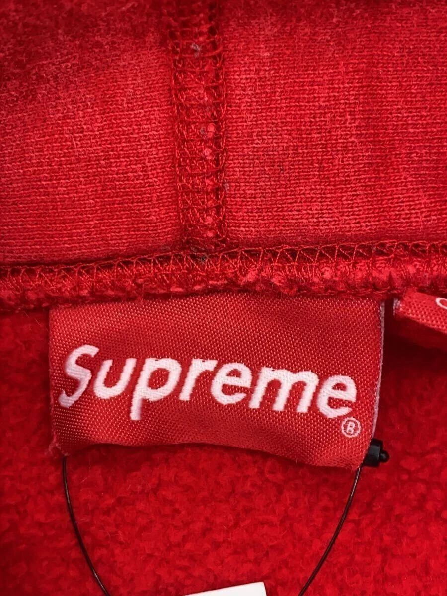 Felpa Supreme con cappuccio M cotone ROSSO usata