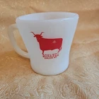 VINTAGE FEDERAL MILK GLASS MUG BONANZA SIRLOIN PIT