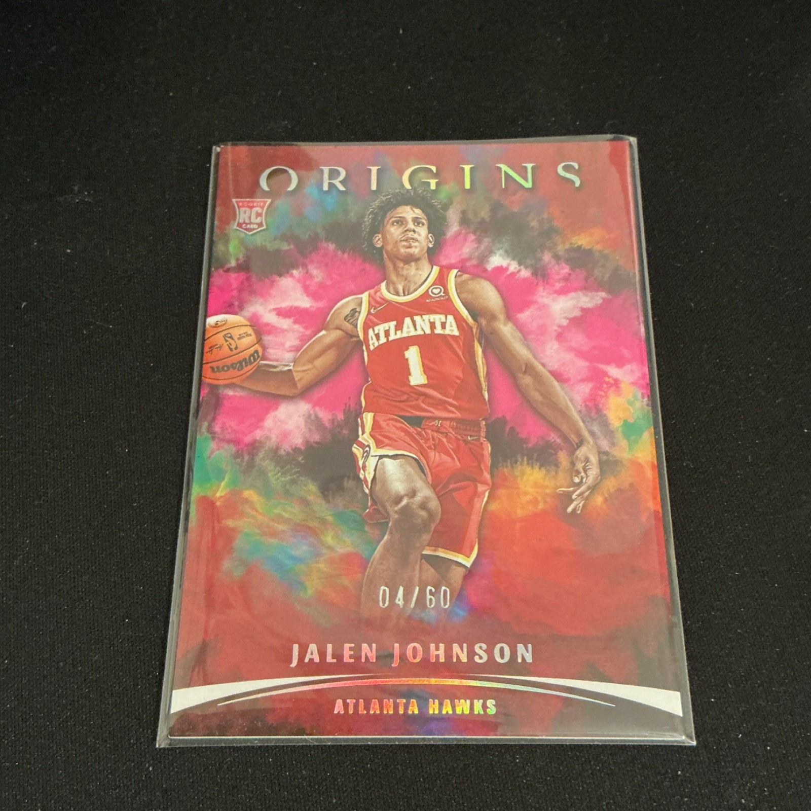 Panini 2021-22 Origins Jalen Johnson #70 Atlanta Hawks Pink /60 Rookie Card