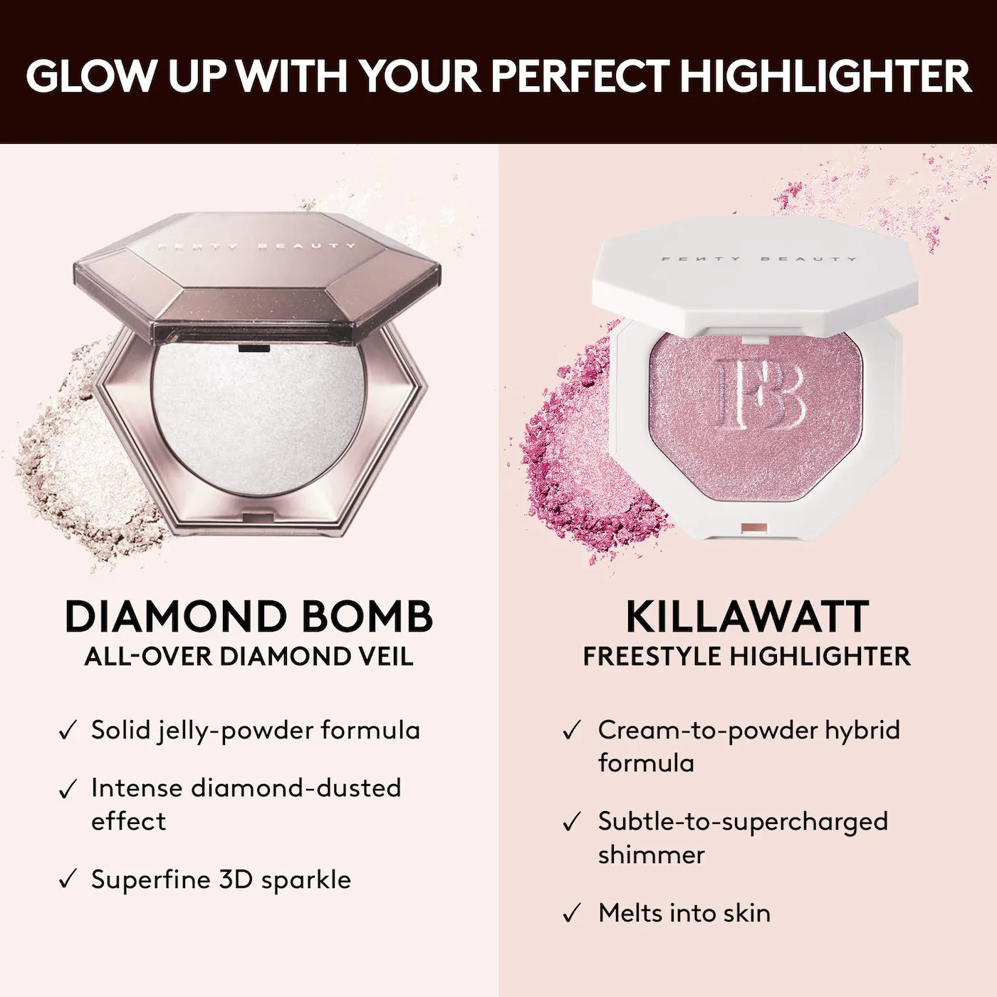 NIB Fenty Beauty Rihanna  Diamond Bomb Diamond Veil How Many Carats 0.09 oz