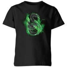 Harry Potter Slytherin Geometric Kids' T-Shirt - Black
