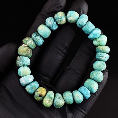 Top Grade Selling Amazonite 172.00 Cts Bracelet Beaded Stretchable  VK 31 E747