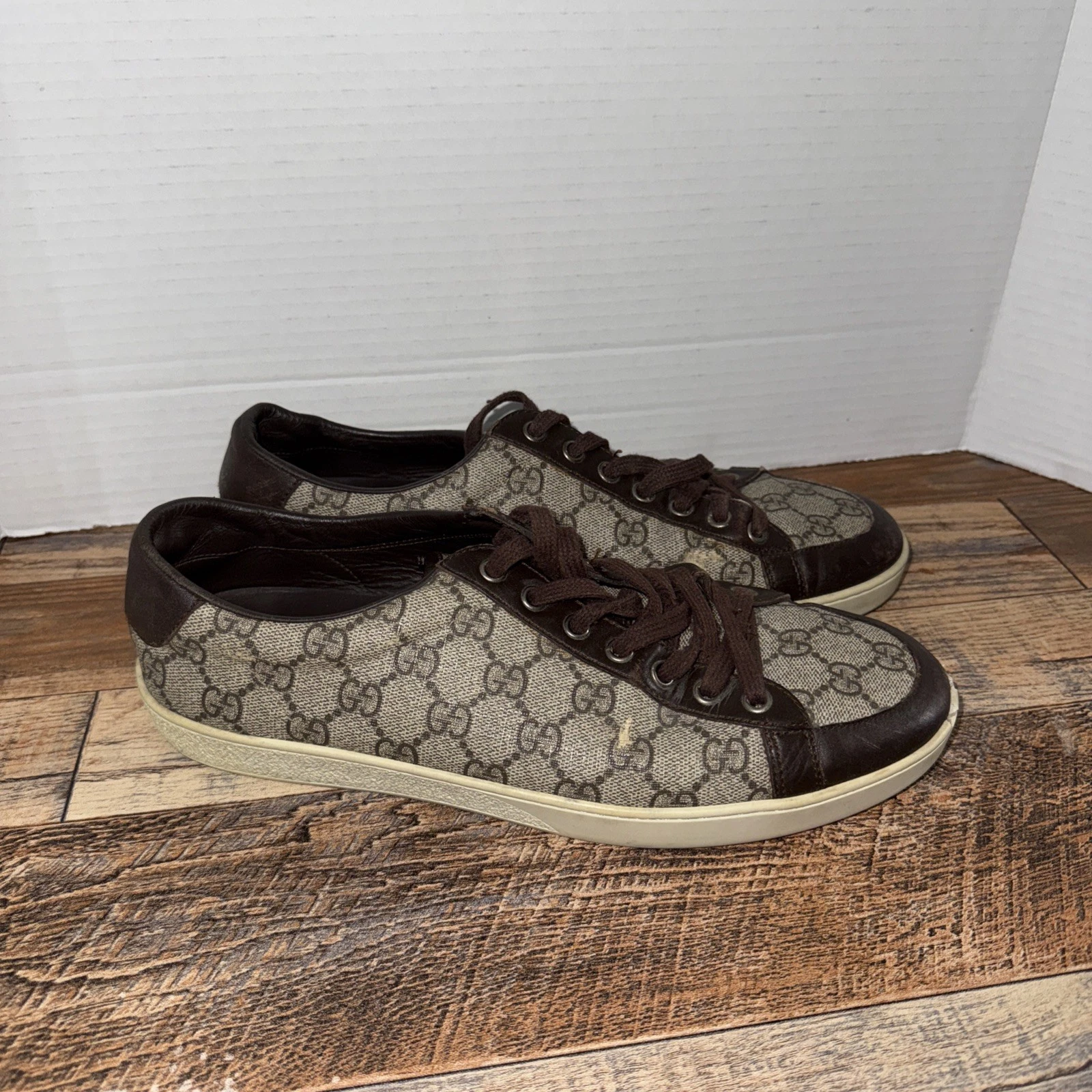 Baskets homme marron Brookyln GG Gucci taille 8 1/2 G 