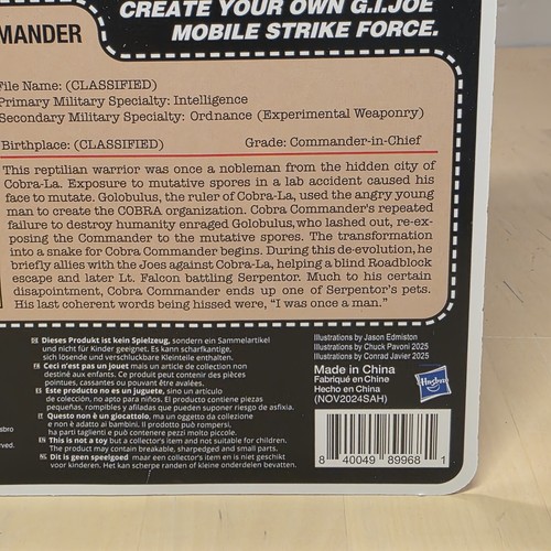 GI Joe ReAction Plus Once A Man Cobra Commander Super7 O-Ring Unpunched IN HAND - Picture 11 of 19