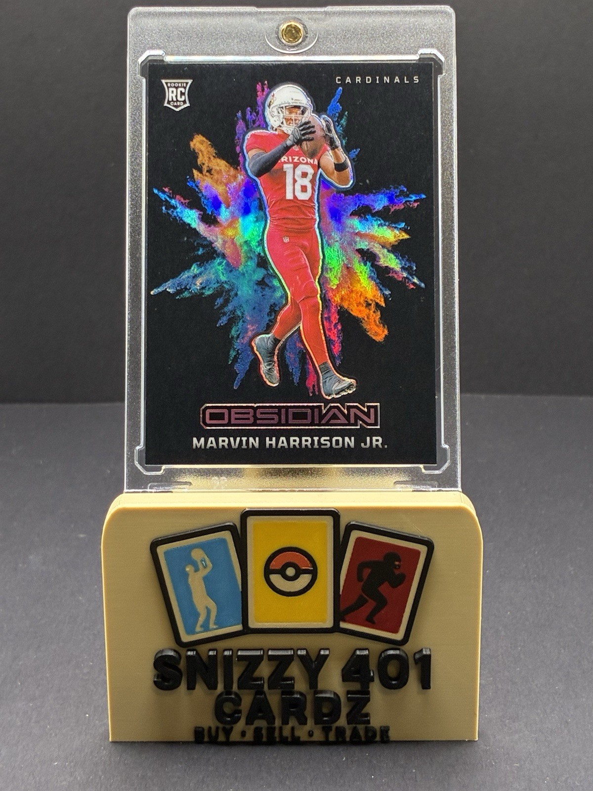 2024 Panini Obsidian Marvin Harrison Jr Rookie Color Blast! Case Hit