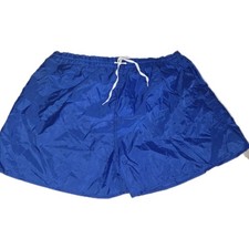 Union Jacks Soccer Shorts Lined Mens 42" - 44" Royal Blue Nylon Vintage 90s