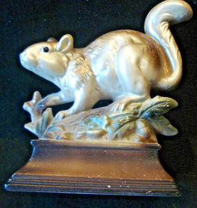 Vintage Porcelain Squirrel Figurine Tilso Japan Hand Painted Beige