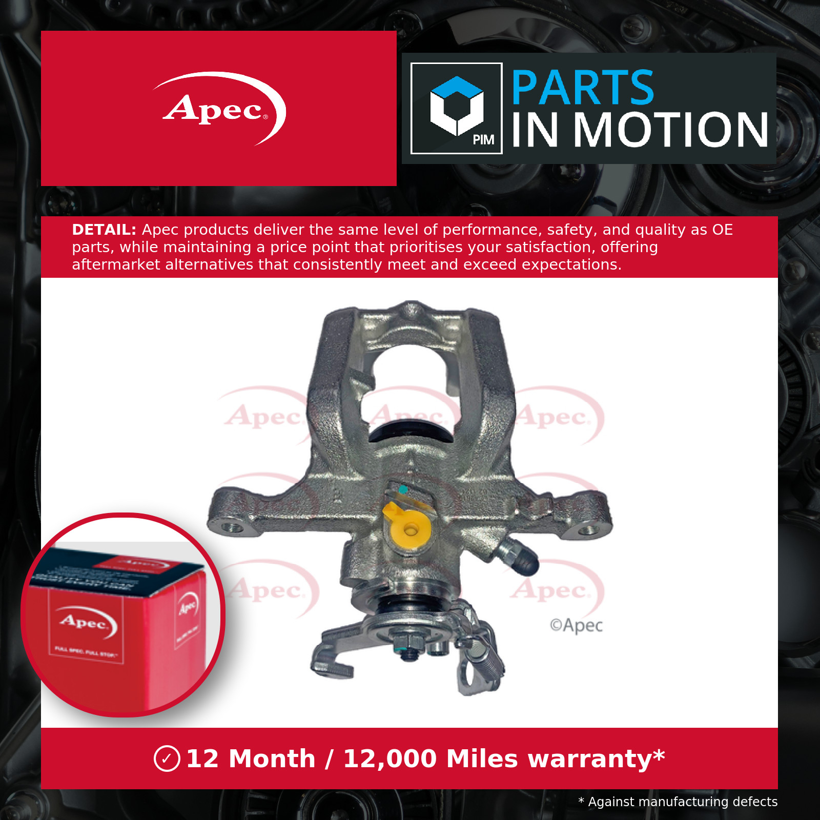 Brake Caliper fits CHEVROLET CRUZE 1.6 Rear Left 2009 on LDE 13324900 13324902