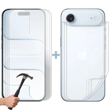 3Set Tempered Glass Screen Protector for Apple iPhone 17 AIR Front and Film Back