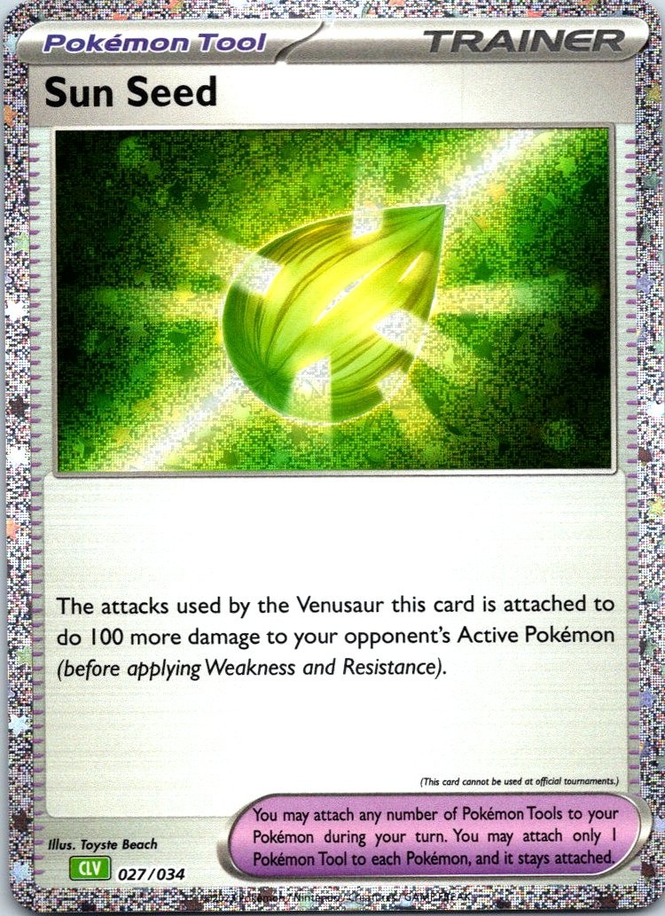 Sun Seed 027/034 Classic Collection Holo Trading Card Game Classic NM Pokemon