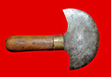 Nóż siodłski Skórzany nóż półksiężycowy BLANC France 1920-30s