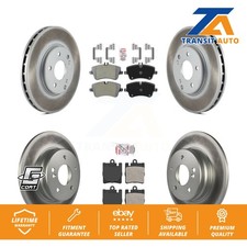 Front Rear Semi-Metallic Pad Coated Brake Rotors Kit For Mercedes-Benz C280 C240