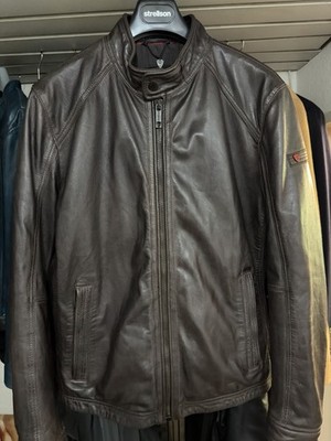Strellson Lammlederjacke Flag Gr. 52 L Dunkelbraun Thermore Top Zustand! NP 499 