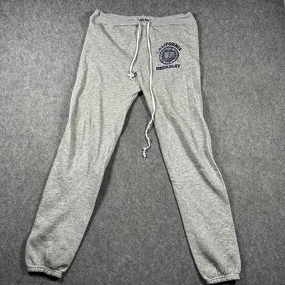 Vintage UC Berkeley California Sweatpants Mens Medium Gray Made in USA 80s