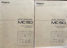 2 Manuali Roland per MC-50 Micro Compositore Sequencer Manuale Utente Libro 1&2 Originale