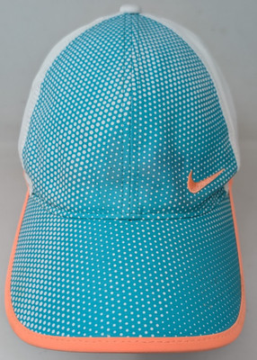 Vintage Nike Golf Hat Cap Dots Blue White Lightweight