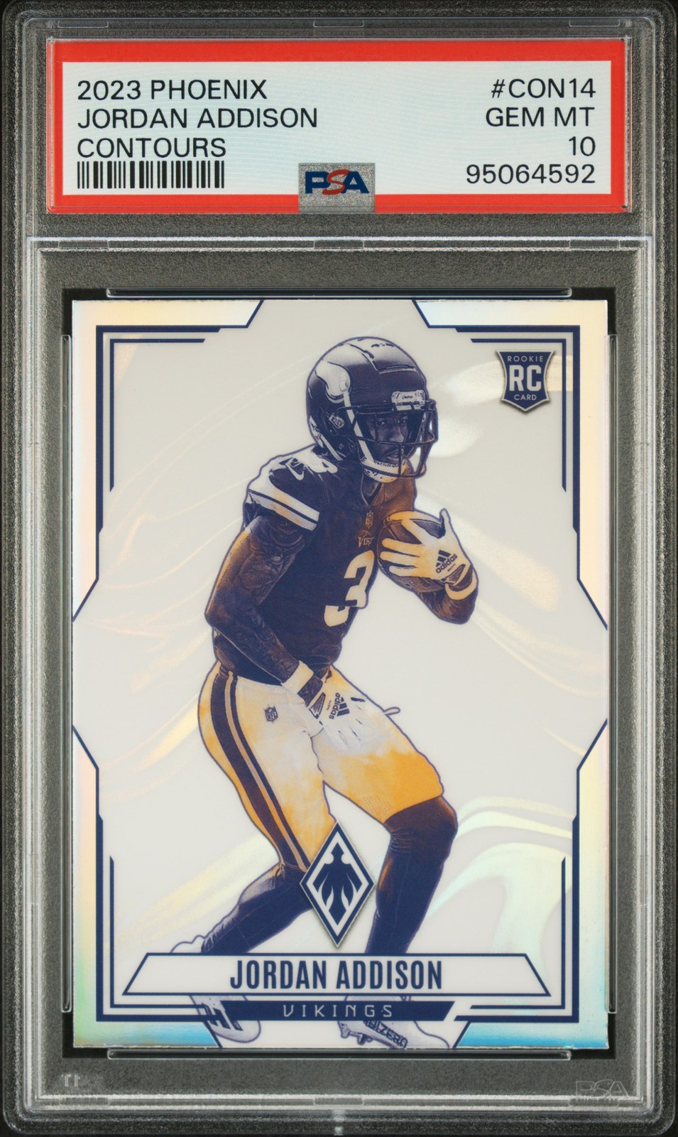 2023 Panini Phoenix Contours #CON14 Jordan Addison PSA 10