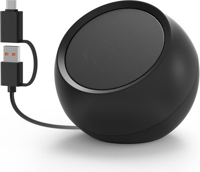 [Single] Computer Speaker for Desktop PC, USB-Powered, Plug-n-Play, Wired, Exter