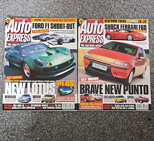Auto Express Car Magazine Lot - 2 Issues 1999 July- English Automobiles Topic