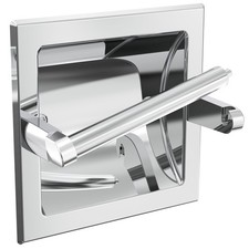 Polished Chrome Recessed Toilet Paper Holder, Bathroom Wall Mount Recessed