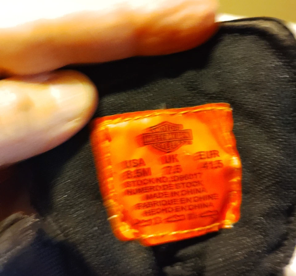 NEW HARLEY-DAVIDSON Men's 8.5 M Electron Black Leather Motorcycle Boots D96017 - Image 2 of 4