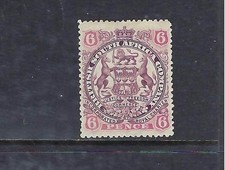 BSAC Rhodesia 1897 6d Dull Purple & Pink. MH Mint Hinged. CV £25
