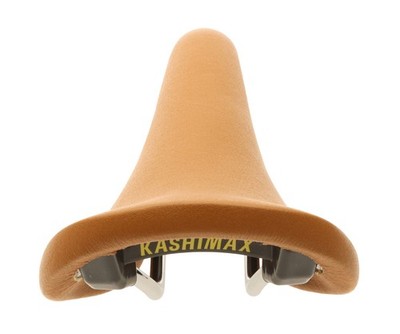 Kashimax Aero AX-4A Padded Saddle Steel Rails Smooth Tan Leather