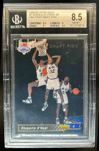 1992-93 Upper Deck Shaquille O'Neal Rookie SP RC #1 Magic BGS 8.5