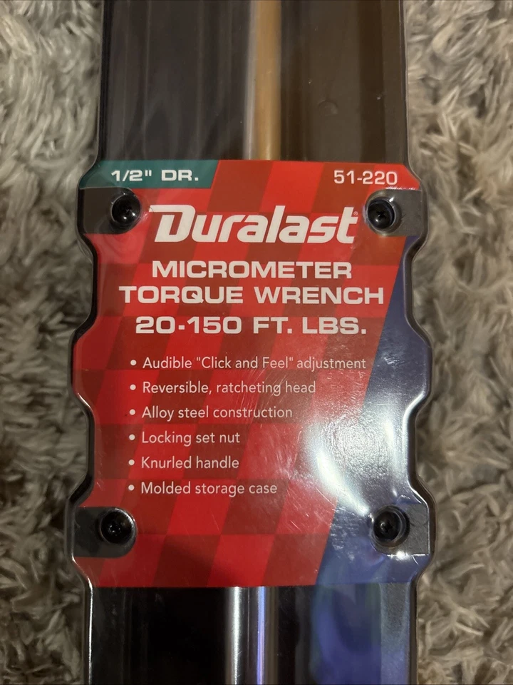 DURALAST (51-320) 1/2" DRIVE MICROMETER TORQUE WRENCH 50-250FT. LBS. *NEW* - Image 3 of 4
