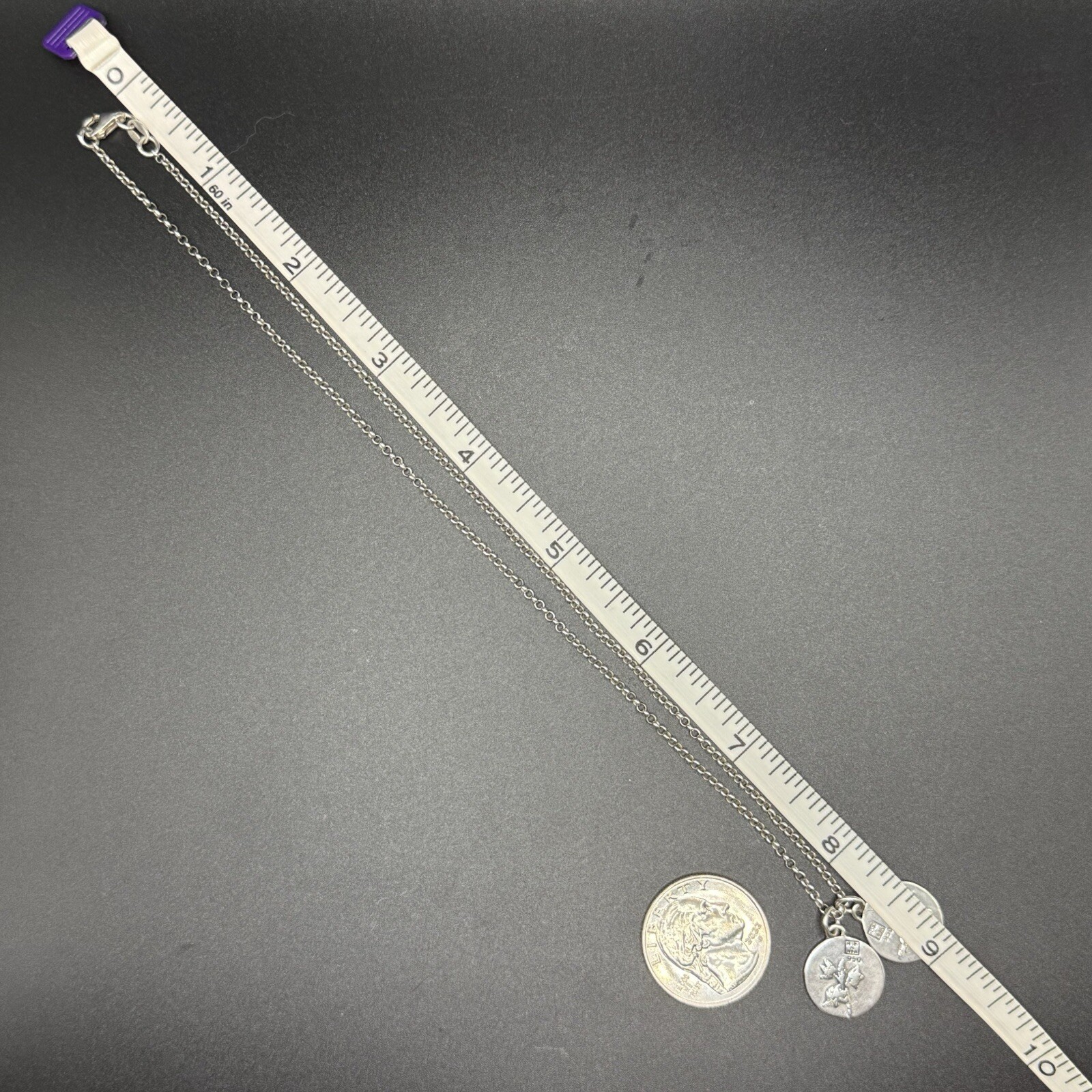 Sterling Silver Kevin N Anna Horse (Success) & Flower (Happiness) Pendants 17In