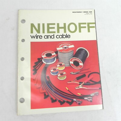 VINTAGE 1980S CE NIEHOFF WIRE AND CABLE AUTOMOTIVE PARTS CATALOG ALL MAKES