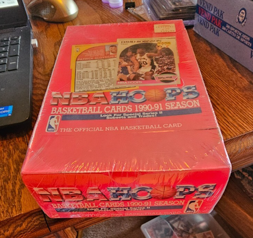 1990-91 NBA HOOPS BASKETBALL SERIES 2 NBA HOBBY BOX - 36 SEALED PACKS