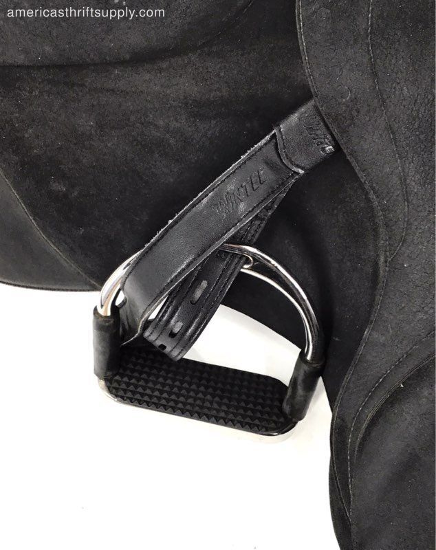 Wintec Black Leather Adjustable Strap Equestrian Dressage Saddle eBay