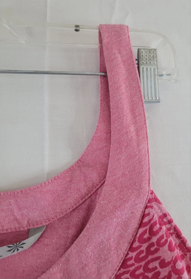 Vestido Athleta Mujer Talla Mediana Correa para el Hombro Bajo Falda Medio Boho Rodilla Rosa Foto 4 de 4