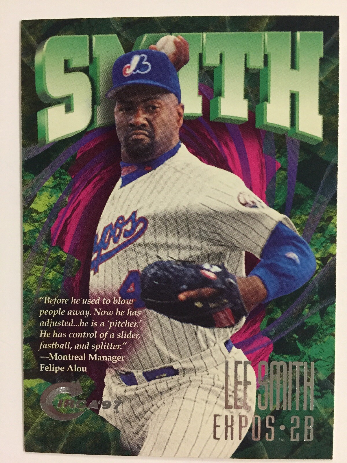 LEE SMITH 1997 Circa Card #242 Expos Cardinals Hall Of Fame HOF 7/21/19